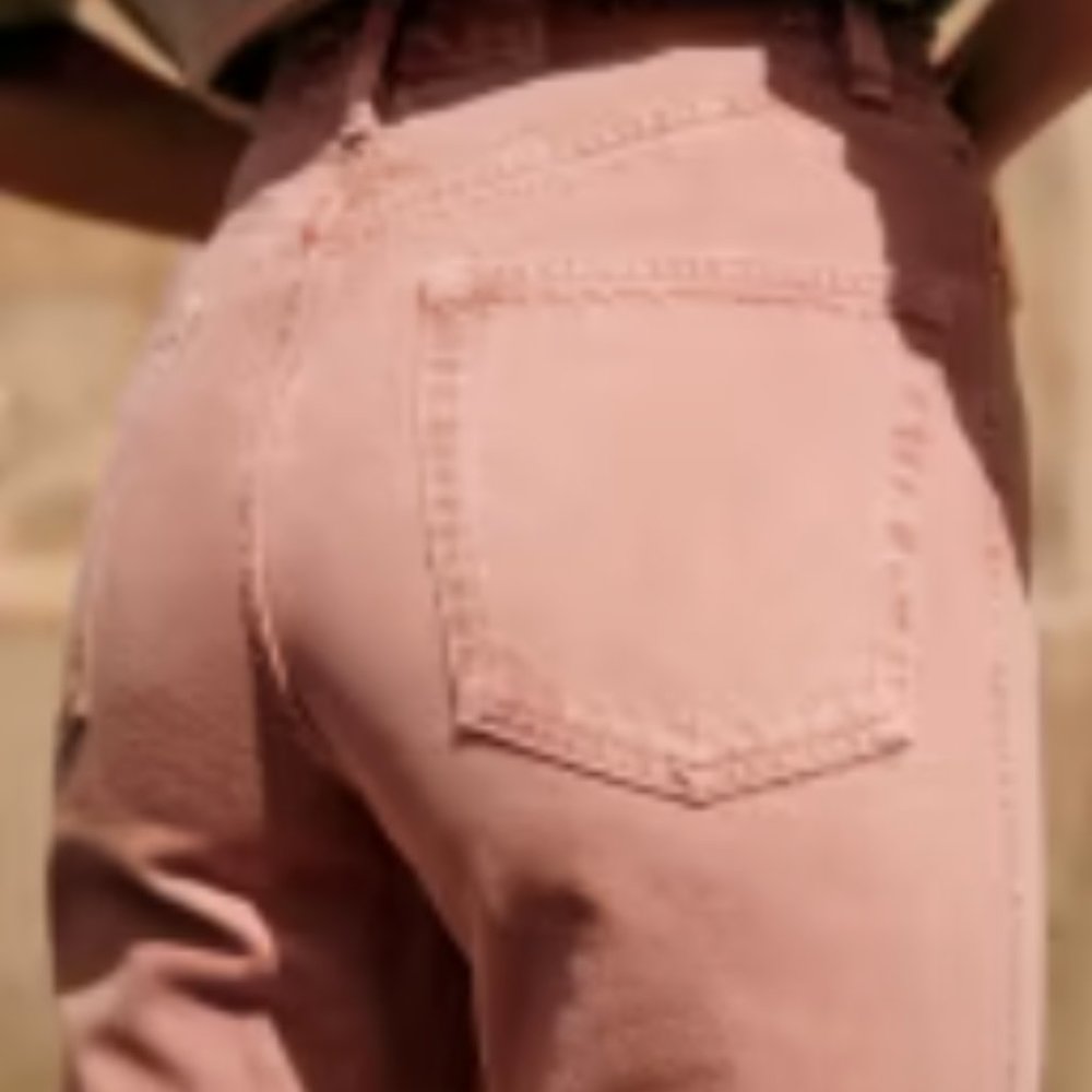 Sezane Brut Sexy jeans in Rose Pink